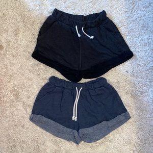 H&M sweat shorts - navy and black